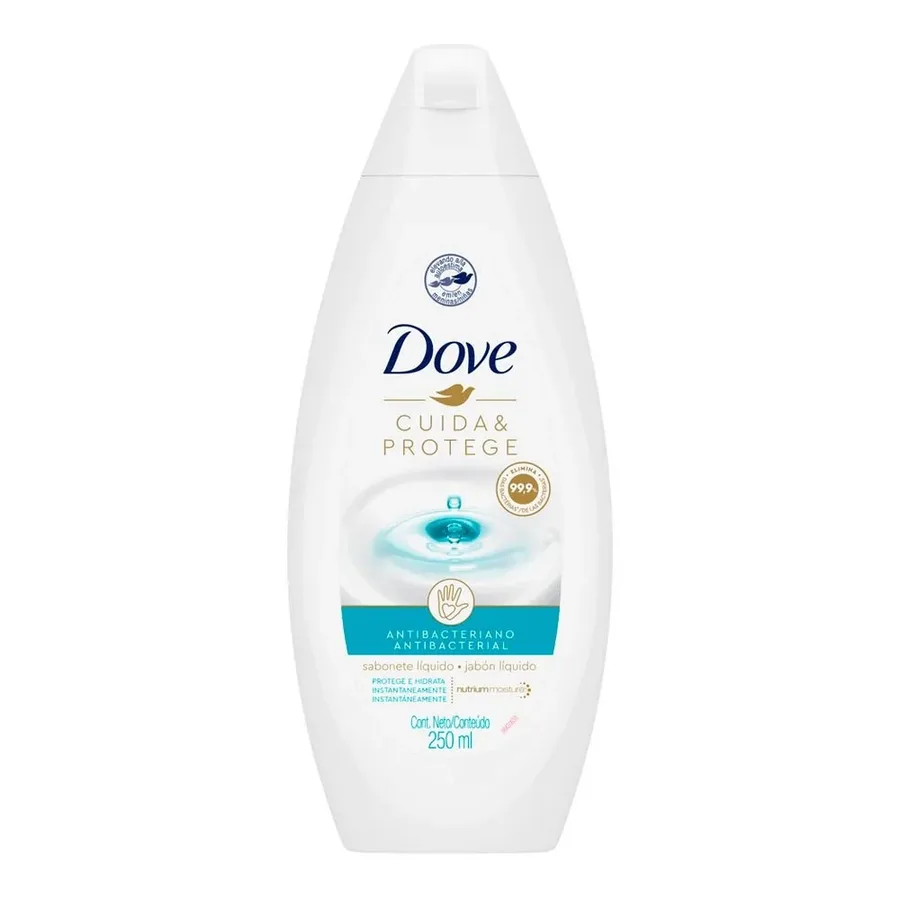 DOVE SABONETE LIQ 250ML ANTIBACTERIANO CUIDA/ PROT
