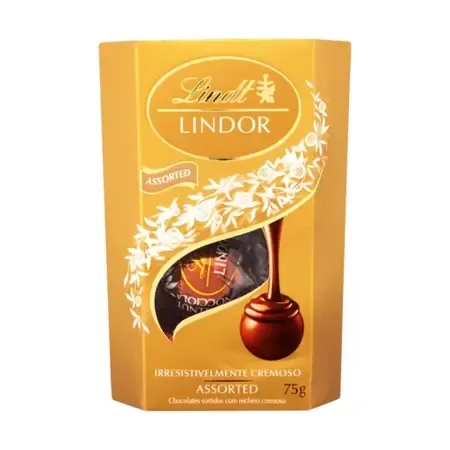 LINDT LINDOR CHOCOLATE SORTIDOS 75G AO LEITE