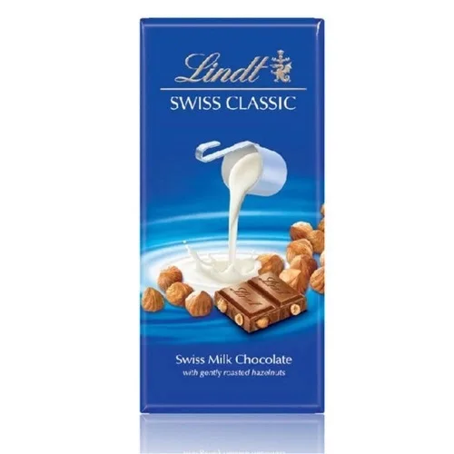 LINDT SWISS CLASSIC CHOCOLATE BARRA 100G LEITE C/A