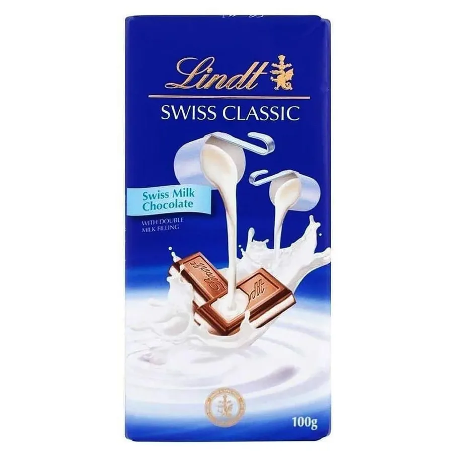 LINDT CLASSIC CHOCOLATE BARRA 100G DUPLO LEITE