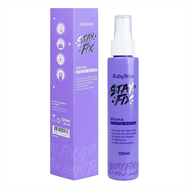 RUBY ROSE BRUMA FIXADORA STAY FIX GLOW 120ML HB340