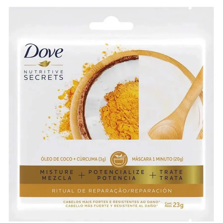 DOVE MASC TRAT 23ML 1MIN COCO+CURCUMA