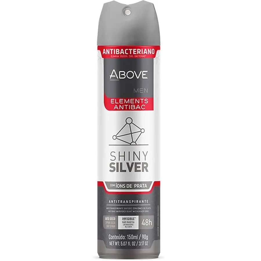 ABOVE AEROSOL 90G MEN ELEMNTS SHINY SILVER