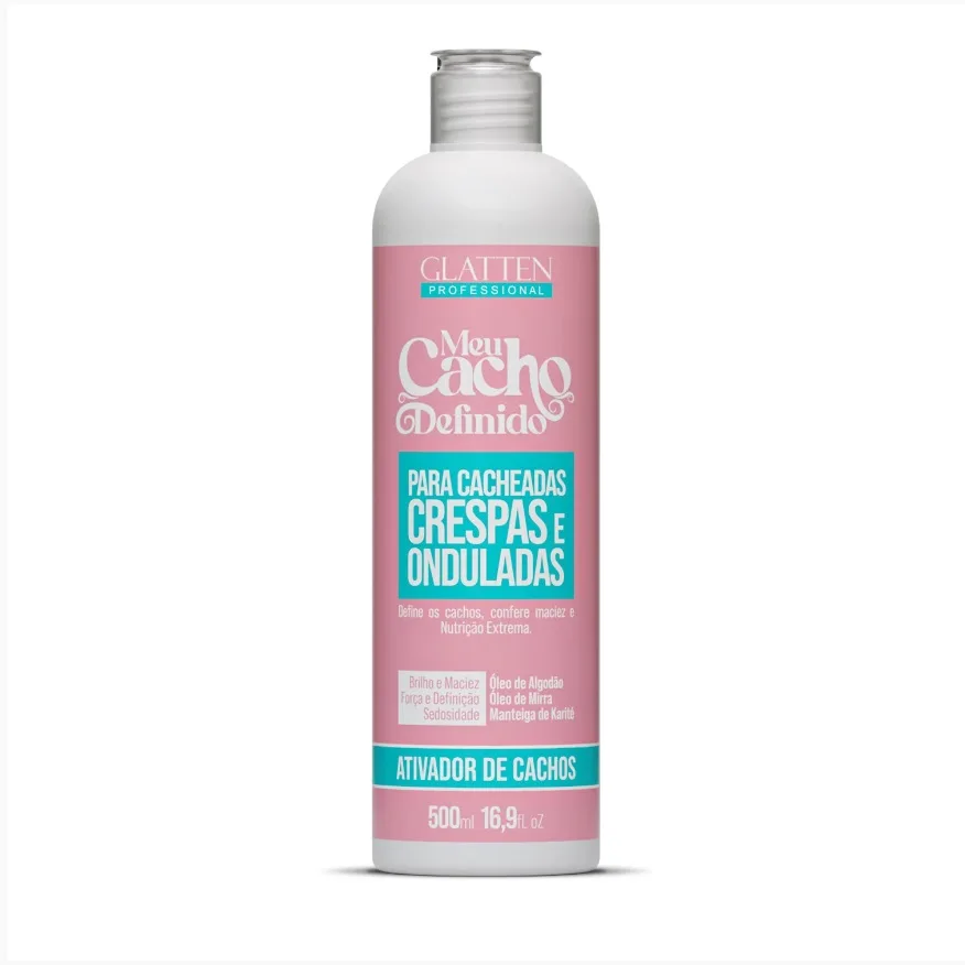 GLATTEN ATIVADOR 500ML MEU CACHO DEFINIDO