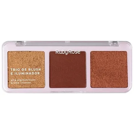 RUBY ROSE ILUMINADOR TRIO CREMOSO BLUSH 583/2