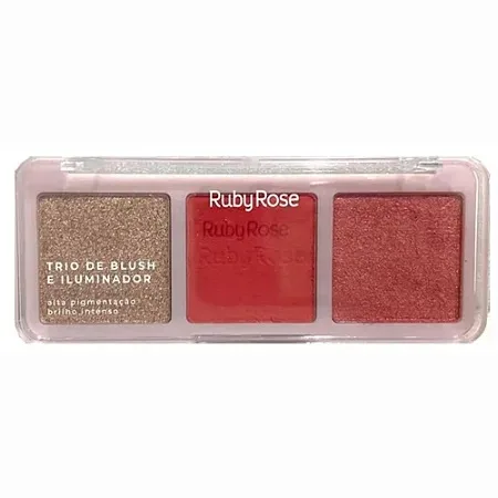 RUBY ROSE ILUMINADOR TRIO CREMOSO BLUSH 583/3