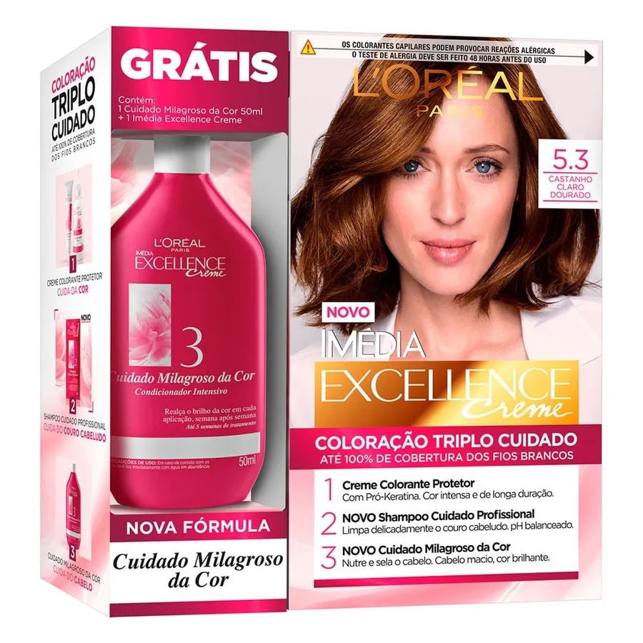 LOREAL COLOR IMEDIA KIT CAST CLA 005.3  + COND INT