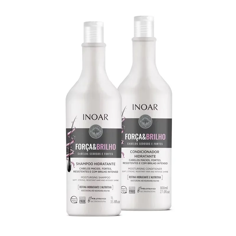 INOAR KIT 1L SH+COND 800ML FORCA E BRILHO