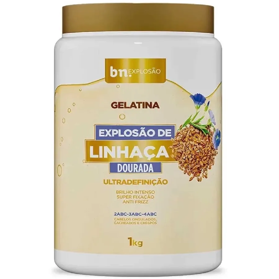 BELEZA NATURAL GELATINA 1KG EXPLOSAO LINHACA DOURA