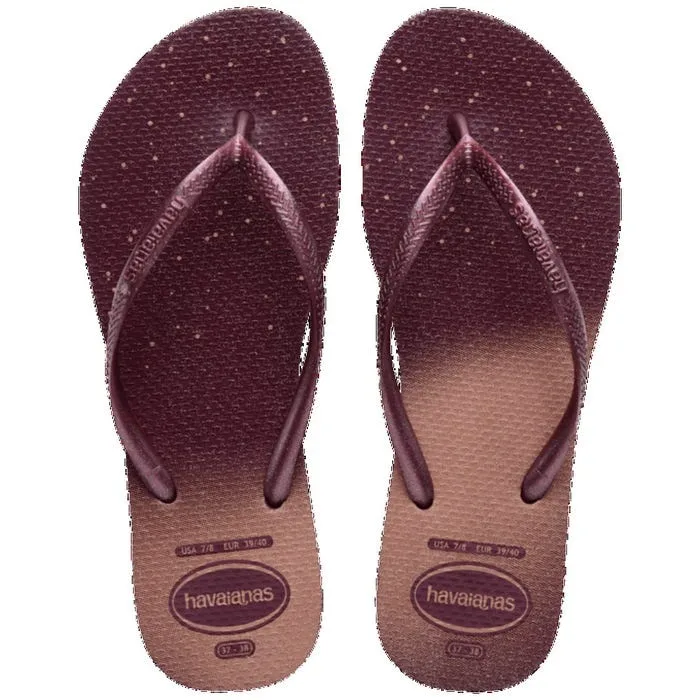 HAVAIANAS SLIM GLOSS 39/40 TERRA ROXA