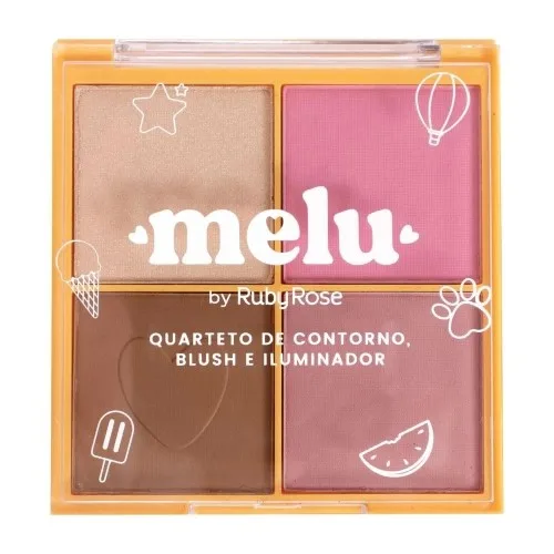 RUBY ROSE PALETA BLUSH/ILUMINADOR MELU RR-7531-2