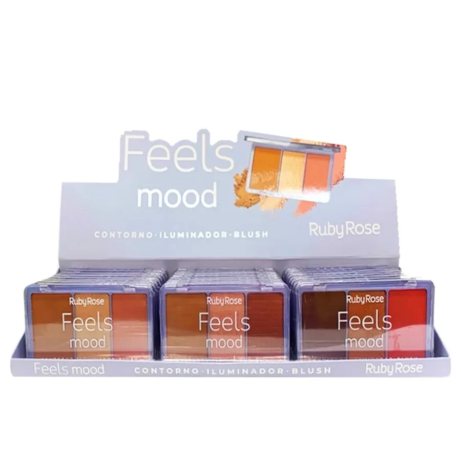 RUBY ROSE FEELS MOOD PALETA BLUSH/ILUMIN RR-752