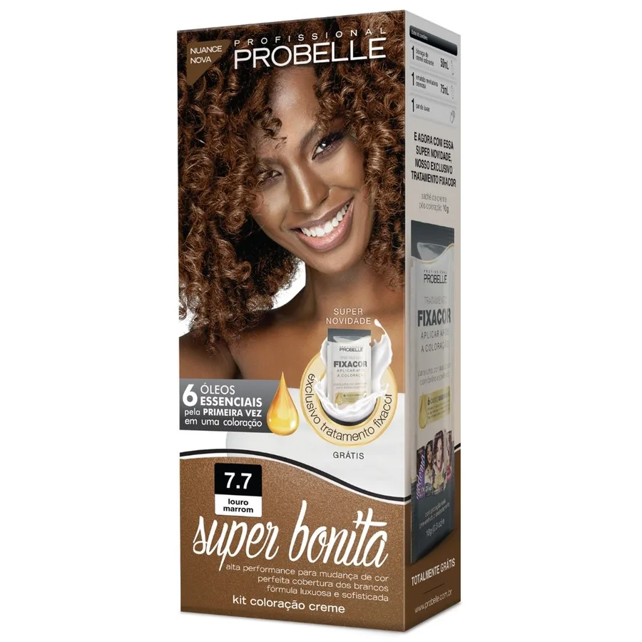 PROBELLE TINT S. BONITA 50G 7.7 LOURO MARROM