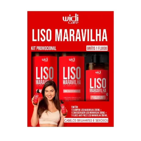 WIDICARE KIT LISO MARAVILHA SH+CON300ML+FLU200ML