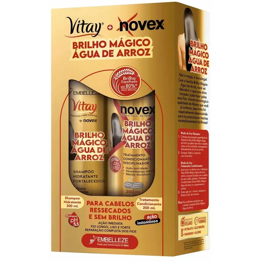 EMBELLEZE NOVEXVITAY KIT SH+COND300 AGUA ARROZ