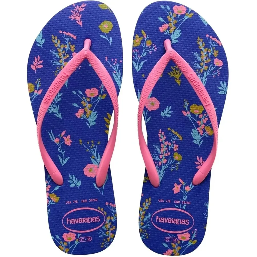 HAVAIANAS SLIM ROMANCE 39/40 AZUL/ NAVAL