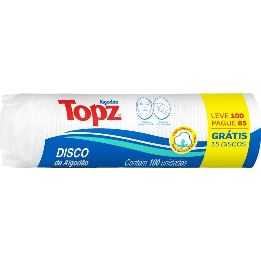 TOPZ ALGODAO 100UN DISCO L100 P85