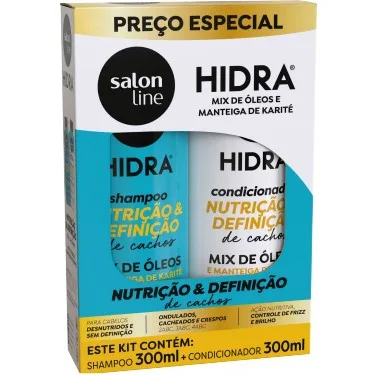 S.LINE KIT HIDRA SH+COND 300ML NUTRICAO E DEFIN