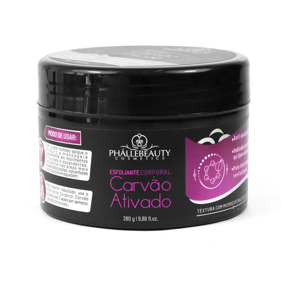 PHALLEBEAUTY ESFOLIANTE 280G CARVAO ATIVADO PH0840
