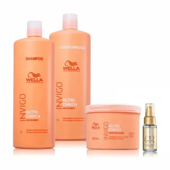 WELLA KIT ENRICH SH+COND+MASC+OIL30ML