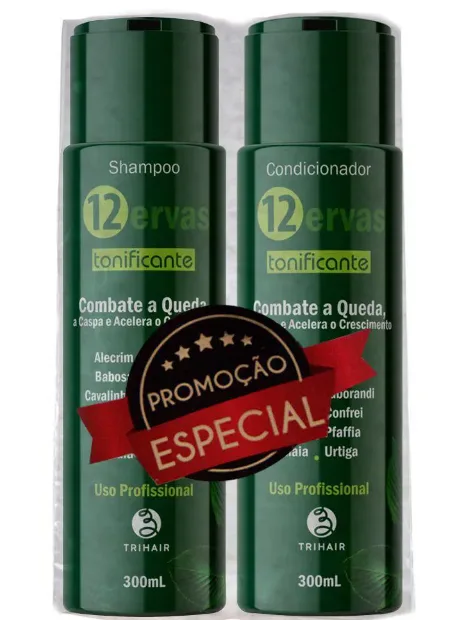 TRIHAIR KIT SH+COND 600ML 12 ERVAS TONIFICANTE