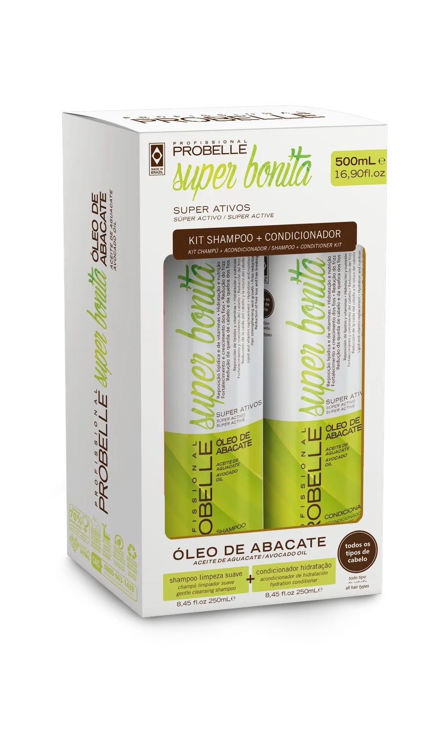 PROBELLE KIT SH+COND 500ML OLEO DE ABACATE