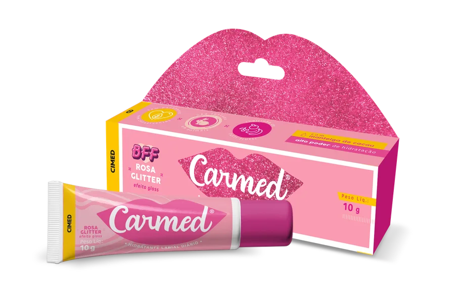 CARMED HIDRANTE LABIAL 10G ROSA GLITTER