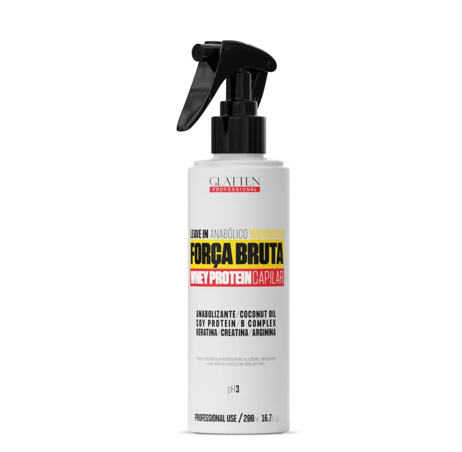 GLATTEN LEAVE-IN 200ML ANABOLICO FORCA BRUTA