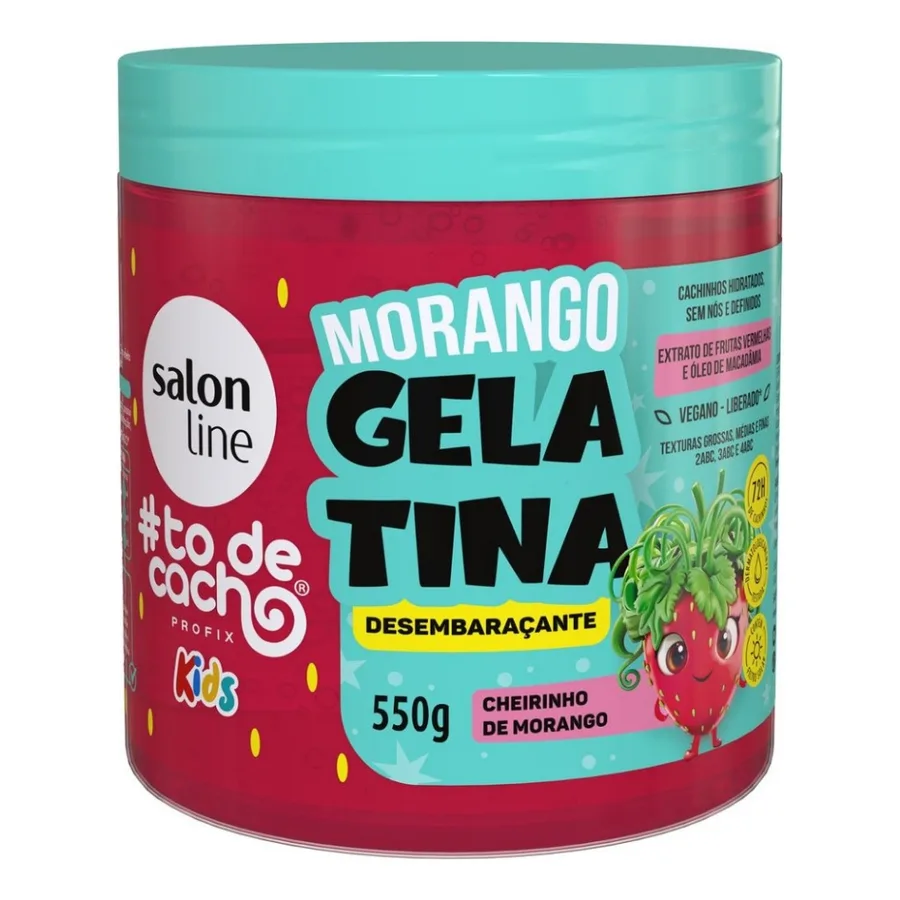 S.LINE GELATINA KIDS 550G MORANGO DESEMBARACANTE