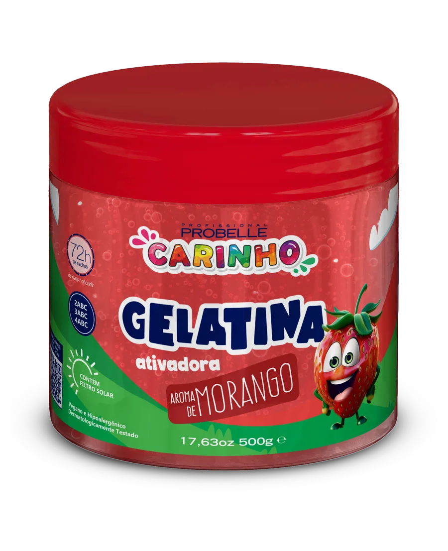 PROBELLE GELATINA ATIV. 500G MORANGO CARINHO