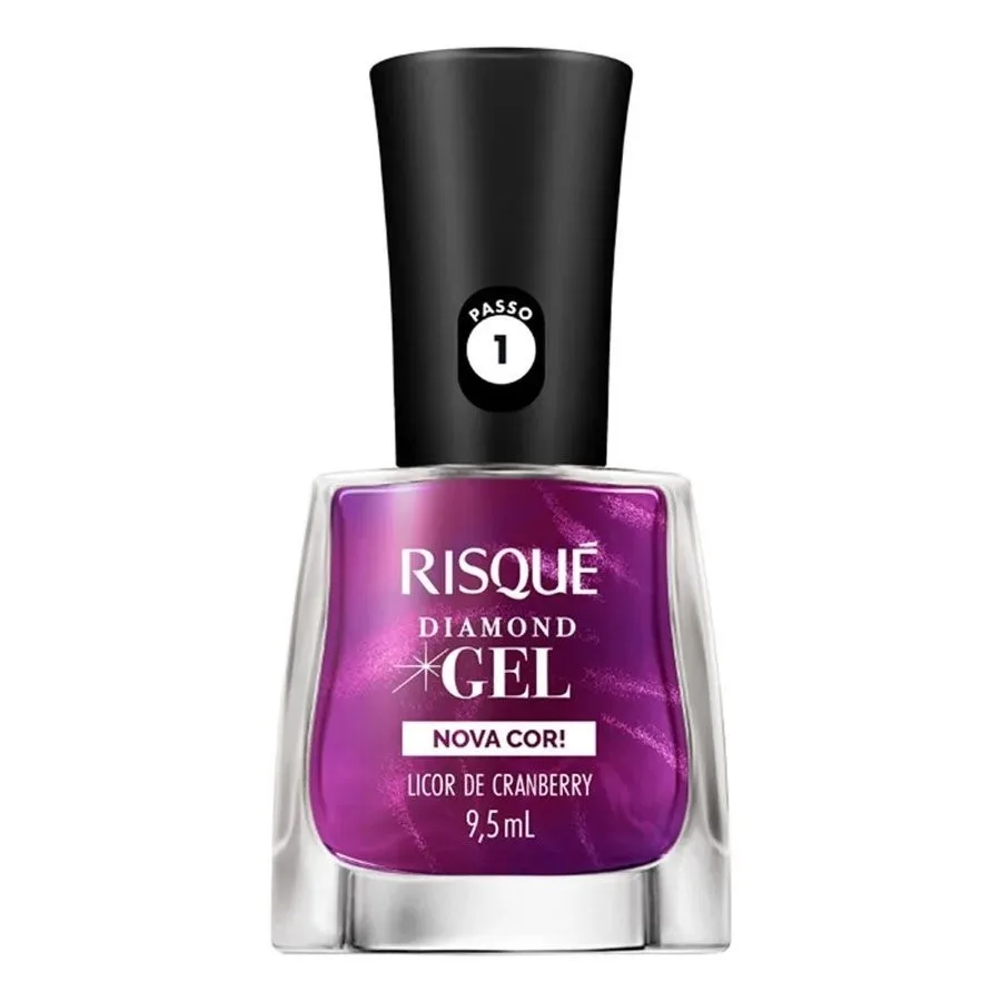 RISQUE ESM 9,5ML DIAMOND GEL LICOR DE CRANBERRY