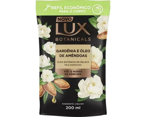 LUX SABONETE LIQ 200ML RF GARDENIA/OLEO AMENDOAS