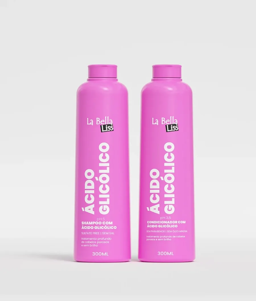 LA BELLA LISS KIT SH+COND 600ML ACIDO GLICOLICO