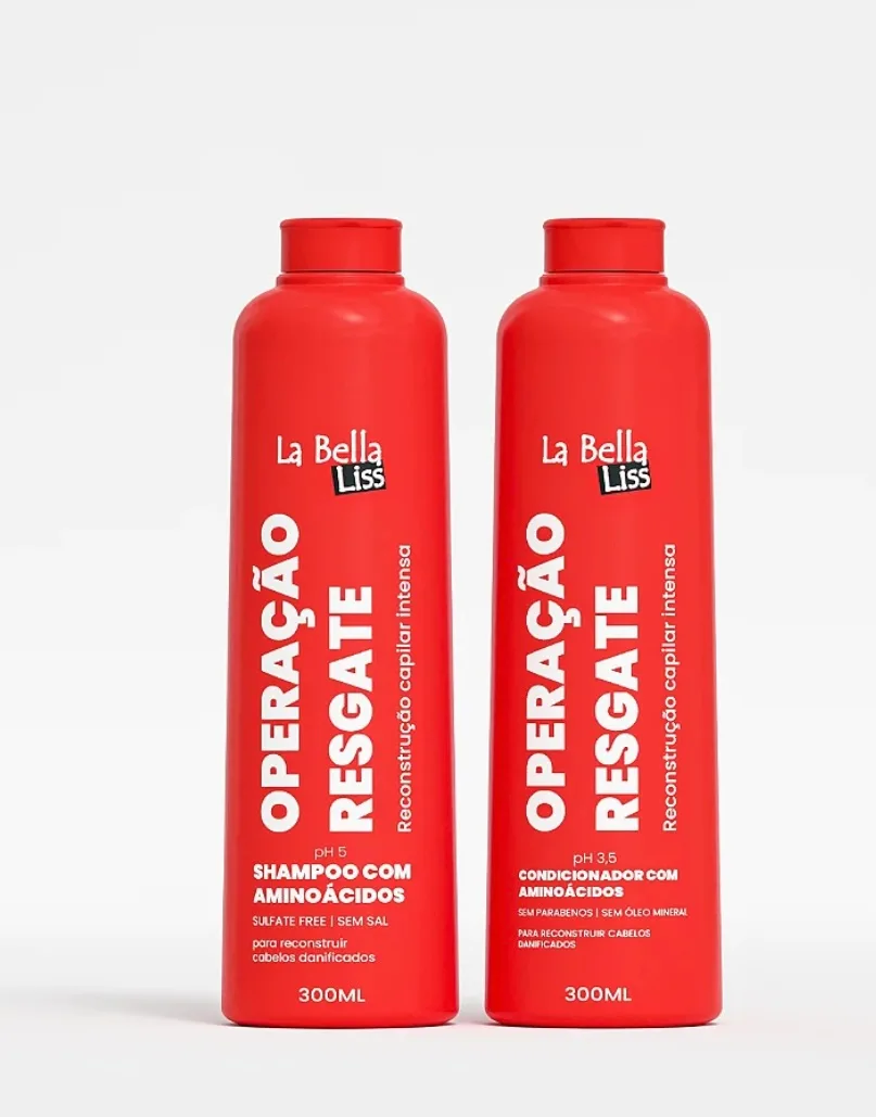LA BELLA LISS KIT SH+COND 600ML OPERACAO RESGATE