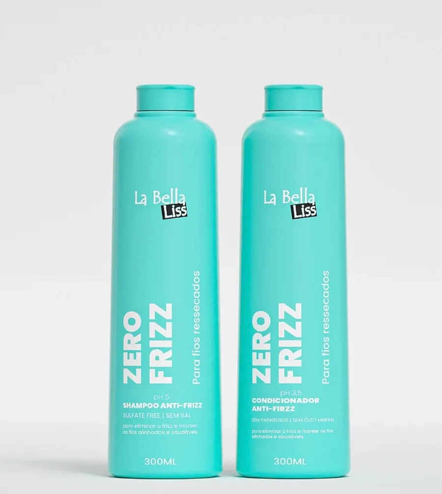 LA BELLA LISS KIT SH+COND 600ML ZERO FRIZZ