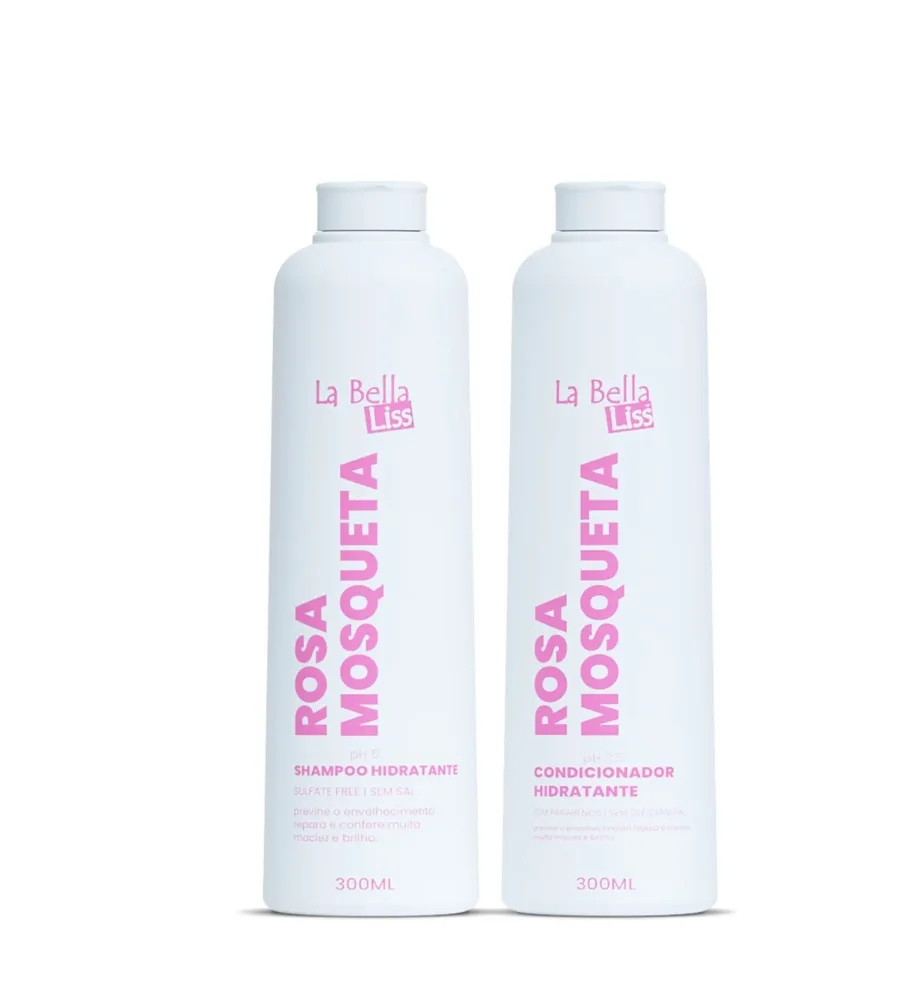 LA BELLA LISS KIT SH+COND 600ML  ROSA MOSQUETA