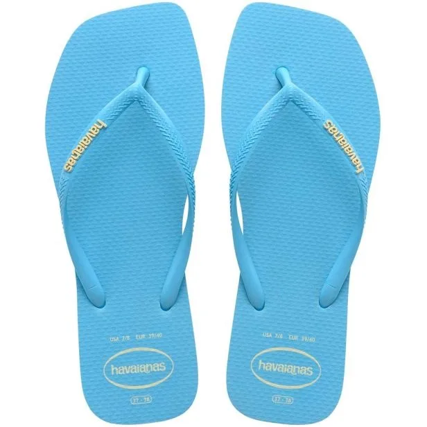 HAVAIANAS SLIM SQUARE LOGO 39/40 POPUP AZUL LAVAN