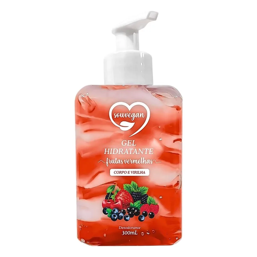 SOU VEGAN GEL HID CP 300ML FRUTAS VERMELHAS