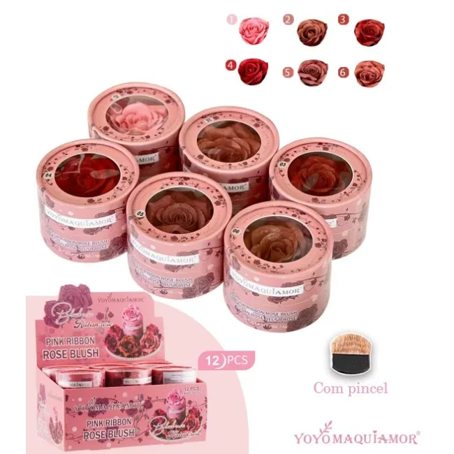 MAQUIAMOR BLUSH ROSE C/ PINCEL YYC-0038