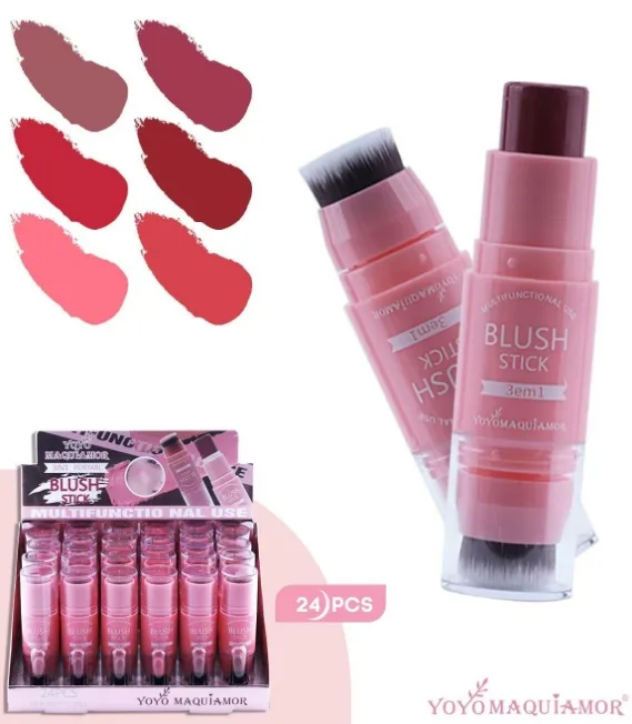 MAQUIAMOR BLUSH BASTAO 3EM1 C/ PINCEL YYC-0021