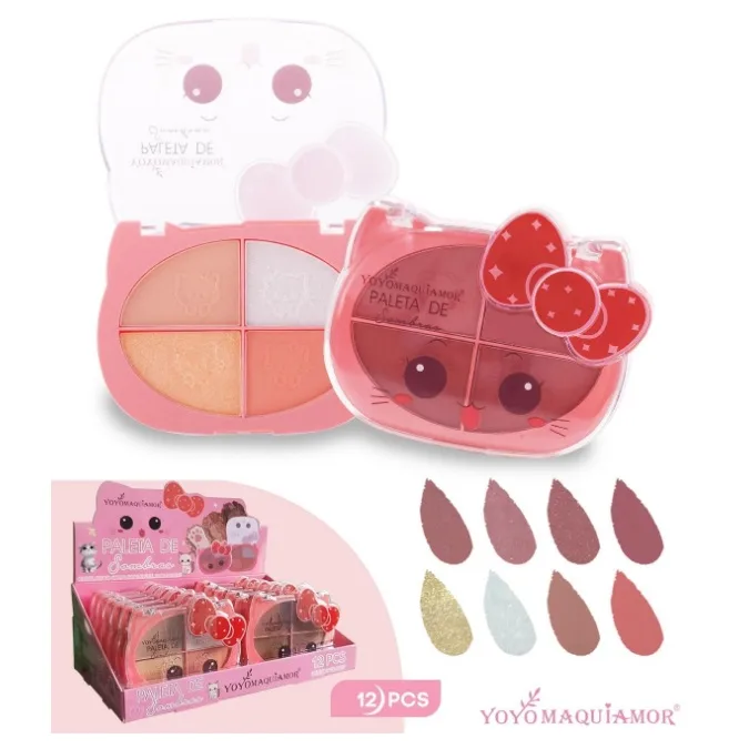 MAQUIAMOR PALETA SOMBRAS UN 04 CORES YYC-0137