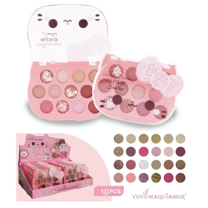 MAQUIAMOR PALETA SOMBRAS UN 12 CORES YYC-0138