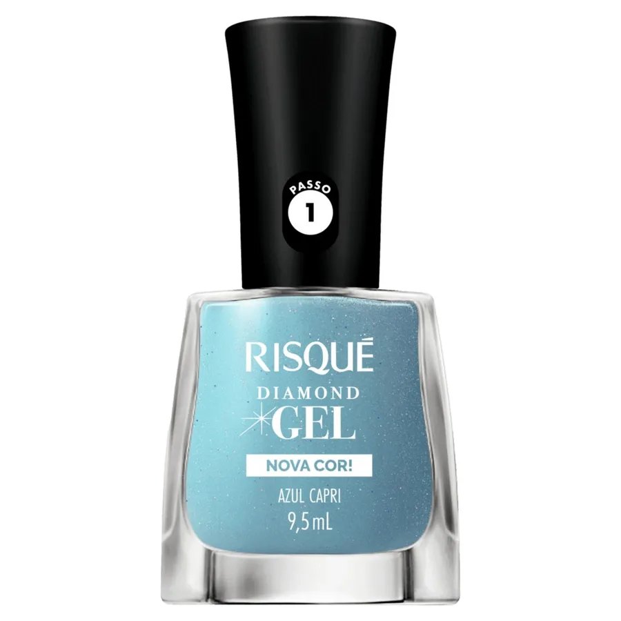 RISQUE ESM 9,5ML DIAMOND GEL AZUL CAPRI*