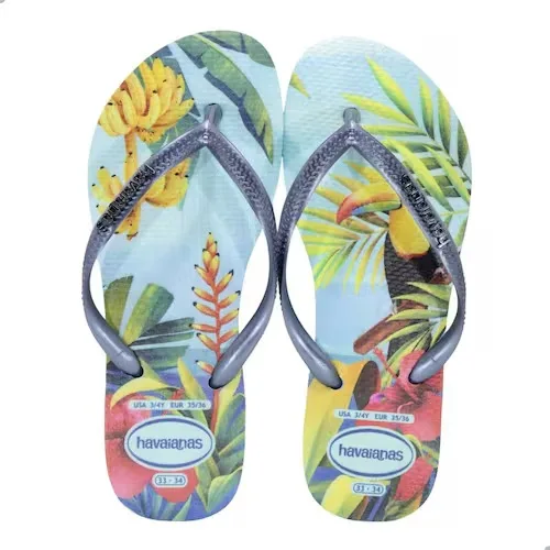 HAVAIANAS SLIM 35/36 TROPICAL AZUL AZUL
