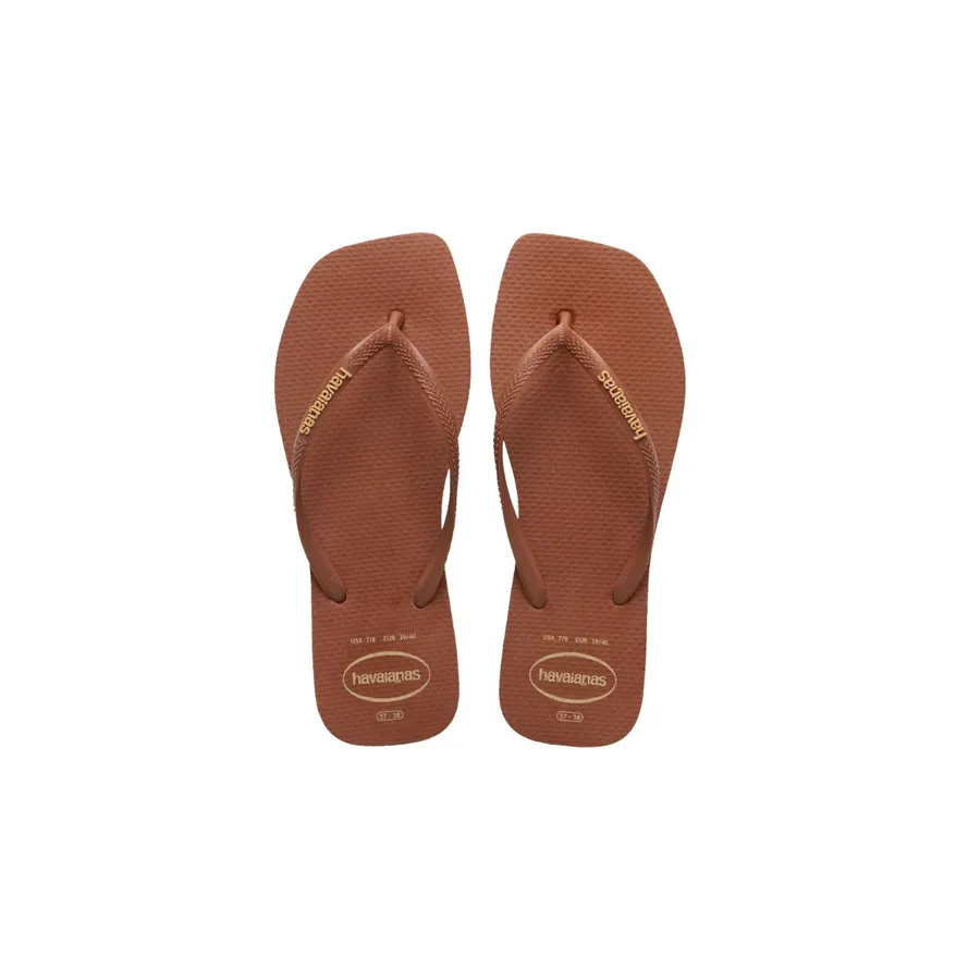 HAVAIANAS SLIM SQUARE LOGO POP-UP 37/38 FERRUGEM