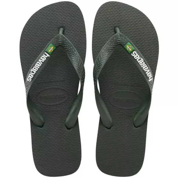 HAVAIANAS BRASIL LOGO 37/38 VERDE OLIVA