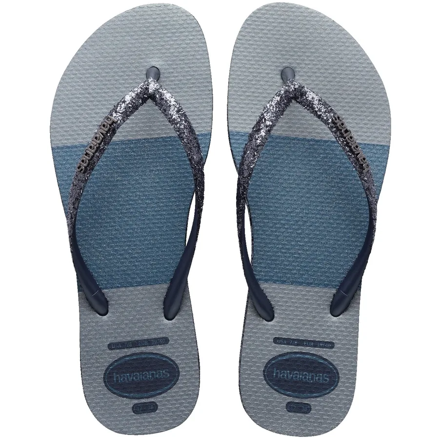 HAVAIANAS 33/34 S GLITTER GLAM AZUL INDIGO