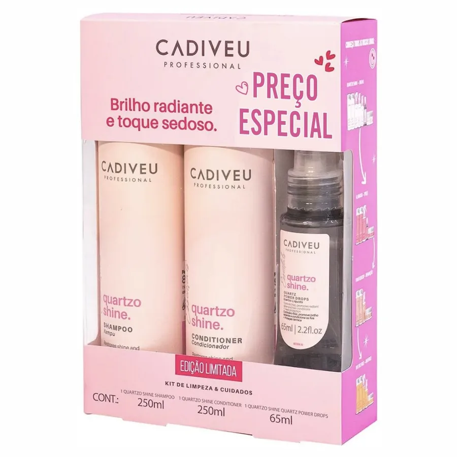 CADIVEU QUARTZO SHINE KIT DE LIMPEZA HOMECARE 3