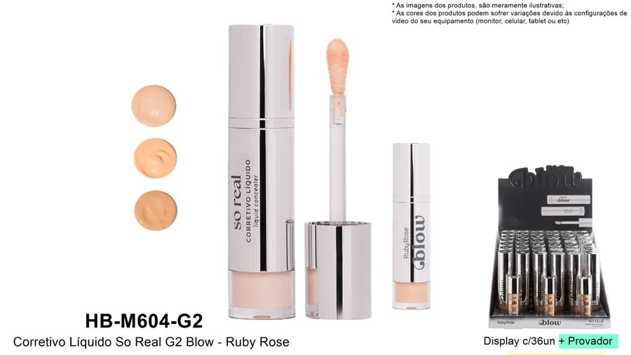 RUBY ROSE BLOW CORRETIVO LÍQUIDO SO REAL - CBW10