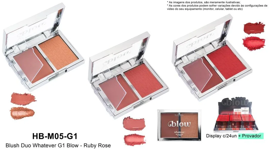 RUBY ROSE BLOW BLUSH DUO MORNING ROUTINE BD01/BD02